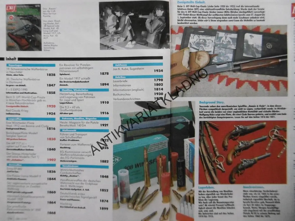 DWJ -DEUTSCHES WAFFEN-JOURNAL, 12/90, NĚMECKY, ČASOPIS ,ZBRANĚ, 