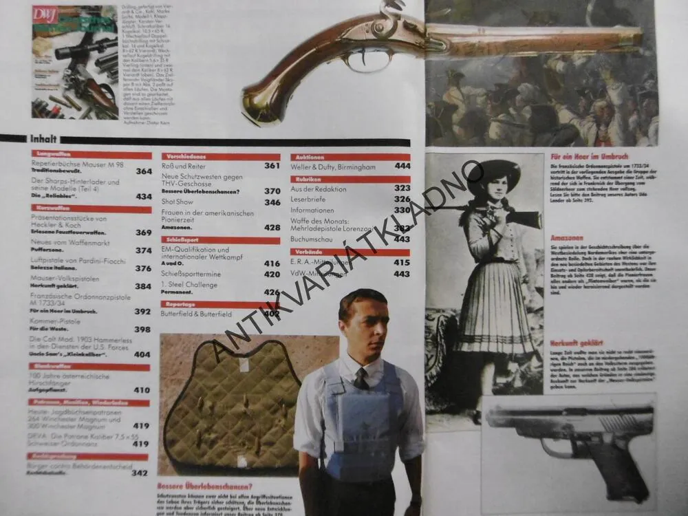 DWJ -DEUTSCHES WAFFEN-JOURNAL, 3/91, NĚMECKY, ČASOPIS ,ZBRANĚ, 
