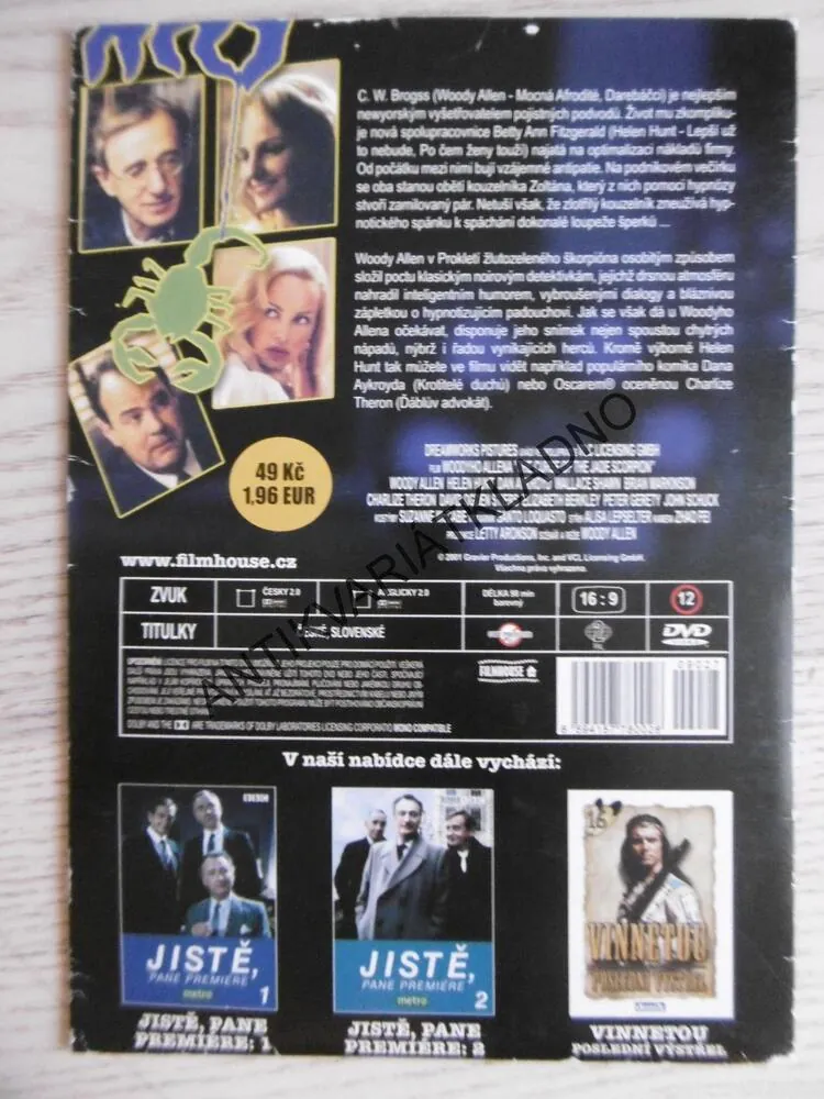 PROKLETÍ ŽLUTOZELENÉHO ŠKOPIÓNA, DVD FILM