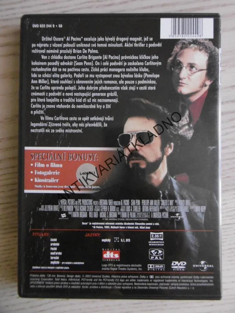 CARLITOVA CESTA, DVD FILM