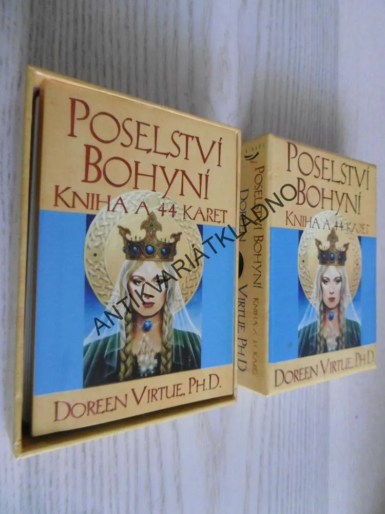 POSELSTVÍ BOHYNÍ, KNIHA A 44 KARET, DOREEN VIRTUE, VYKLÁDACÍ KARTY,