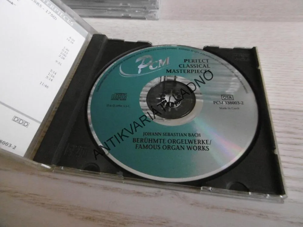 JOHANN SEBASTIAN BACH, PERFEKT CLAICAL MASTERPIECES, CD HUDBA