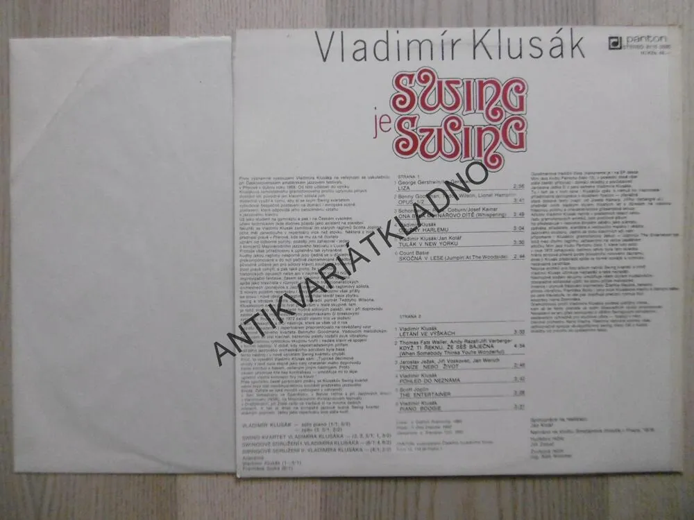 SWING JE SWING, VLADIMÍR KLUSÁK, LP