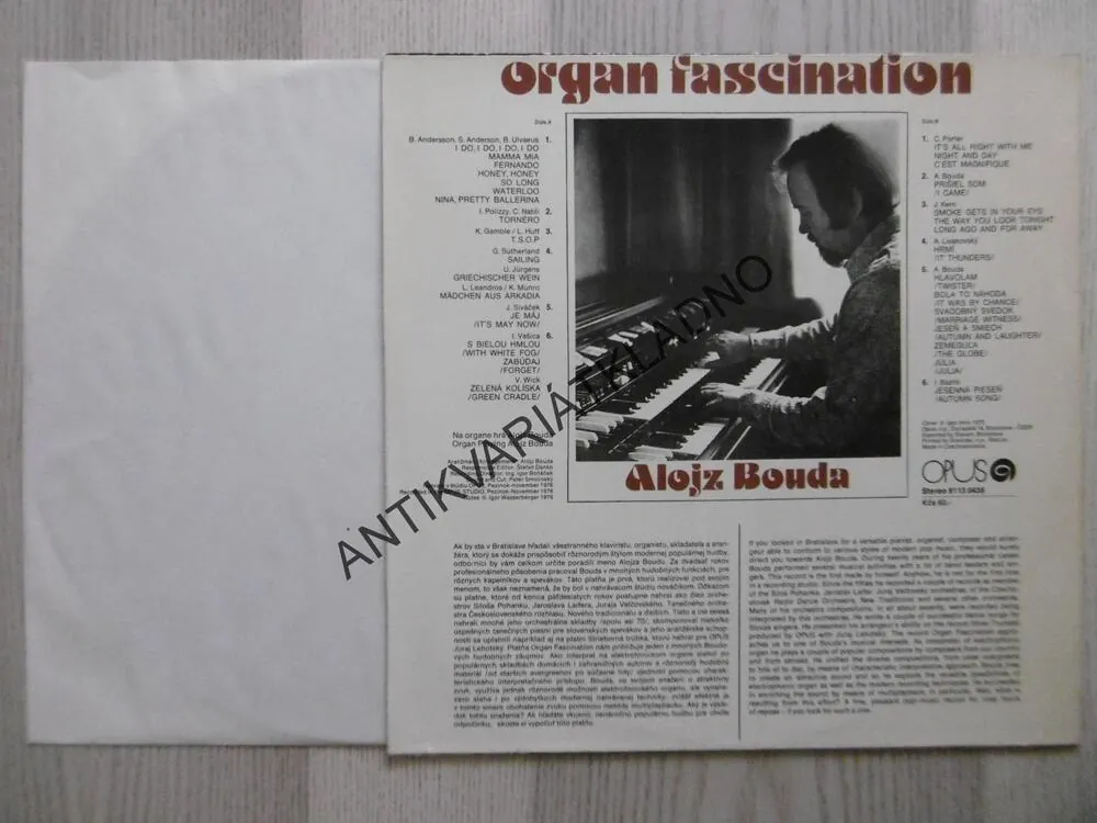 ORGAN FASCINATION, ALOJZ BOUDA, LP