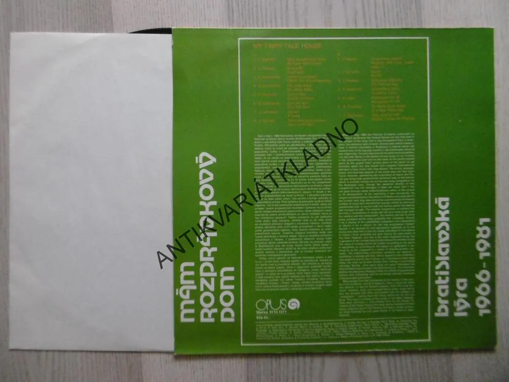 BRATISLAVSKÁ LYRA 1966-1981, MÁM ROZPRÁVKOVÝ DOM, LP