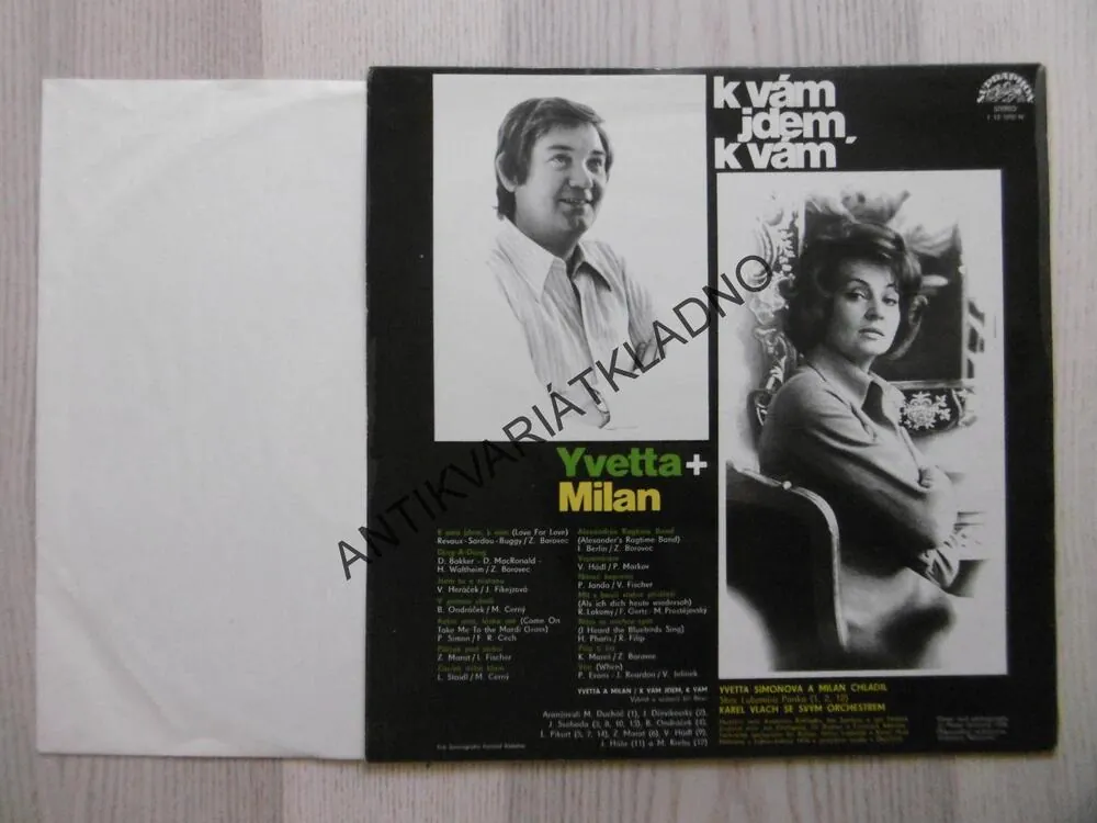K VÁM JDEM K VÁM, YVETTA SIMONOVÁ, MILAN CHLADIL, LP