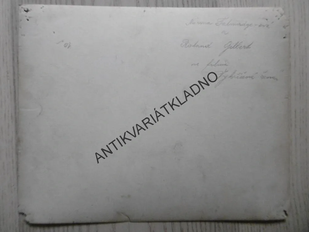 VYKŘIČENÁ ŽENA, R.GILBERT, N.TALMADGE, FOTOSKA FILM 