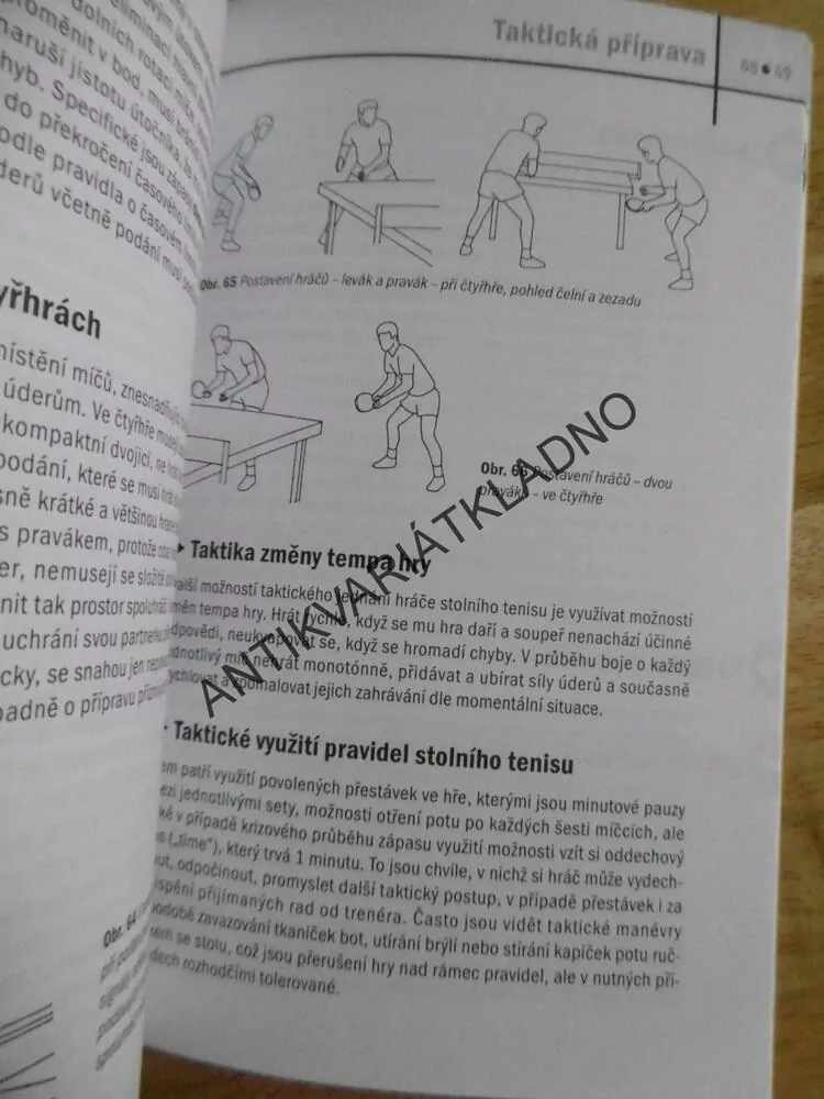 STOLNÍ TENIS, PING PONG. TECHNIKA, TAKTIKA, HÝBNER