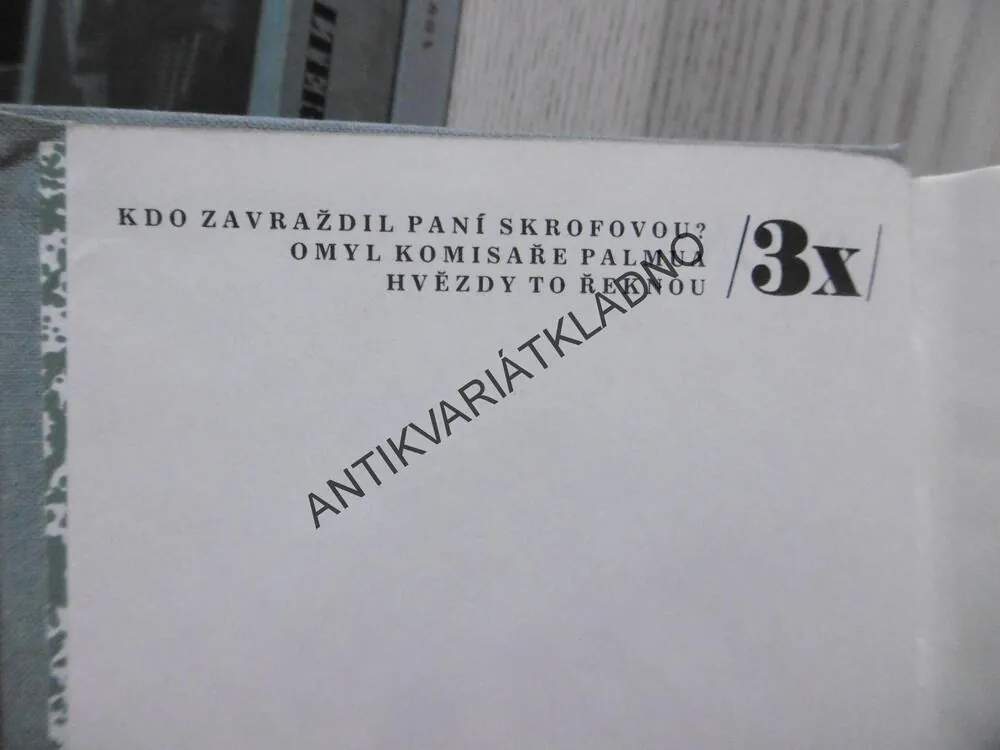 3X KOMISAŘ PALMU, MIKA WALTARI, **an