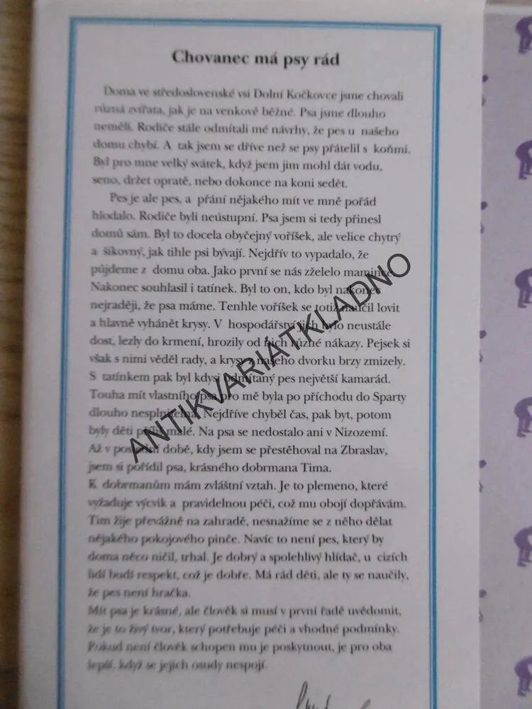 VÝCHOVA A VÝCVIK PSA, DR. BRUCE FOGLE, **an