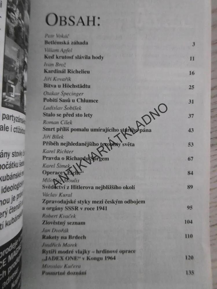 PŘÍSNĚ TAJNÉ!, 5/2009, BITVA U HOCHSTÄDTU, **an