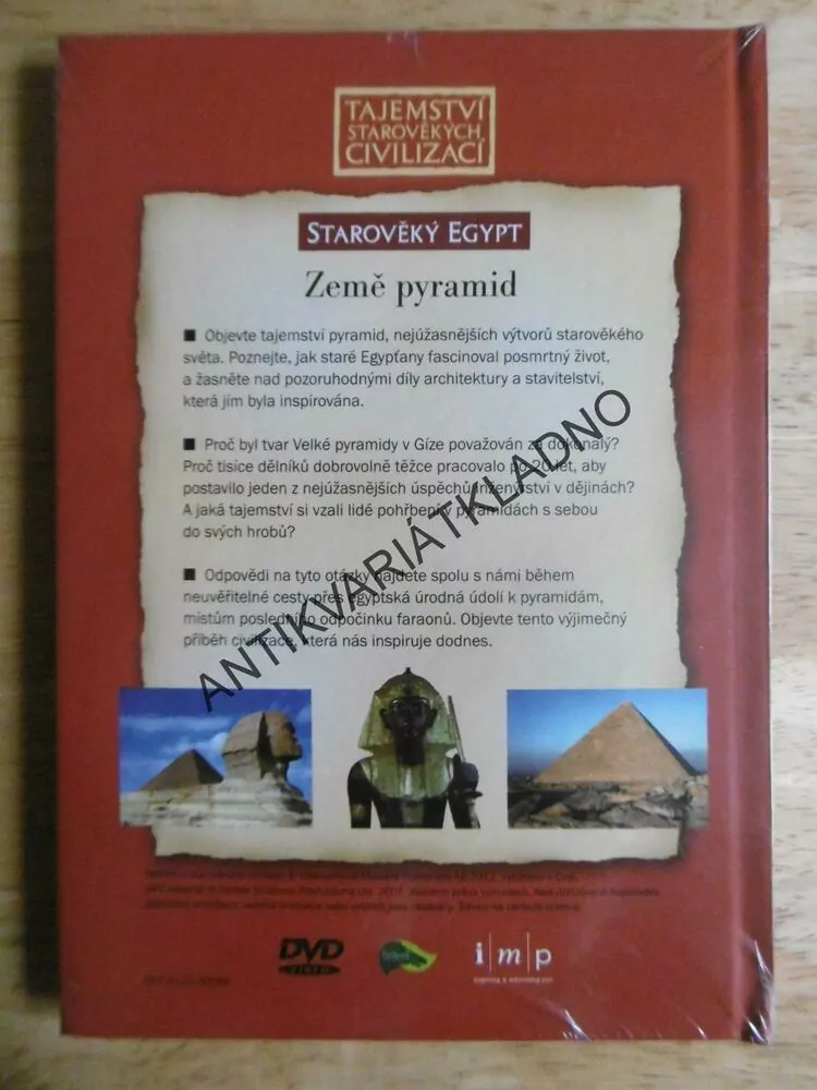 ZEMĚ PYRAMID, STAROVĚKÝ EGYPT, DVD FILM DOKUMENT