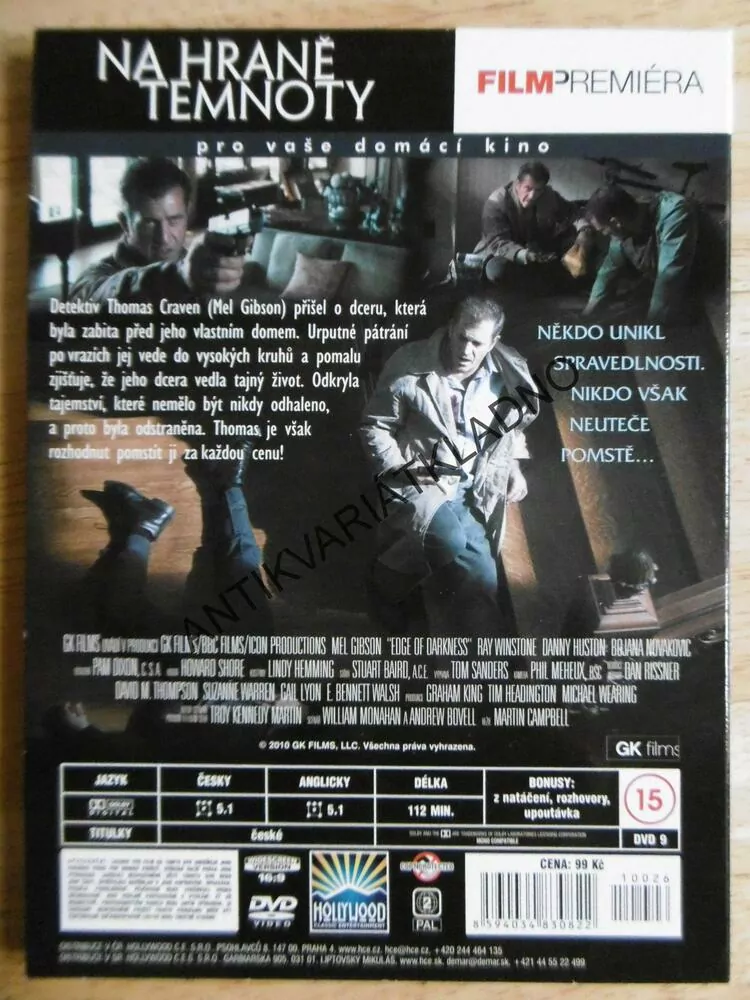 NA HRANĚ TEMNOTY, MEL GIBSON, DVD FILM