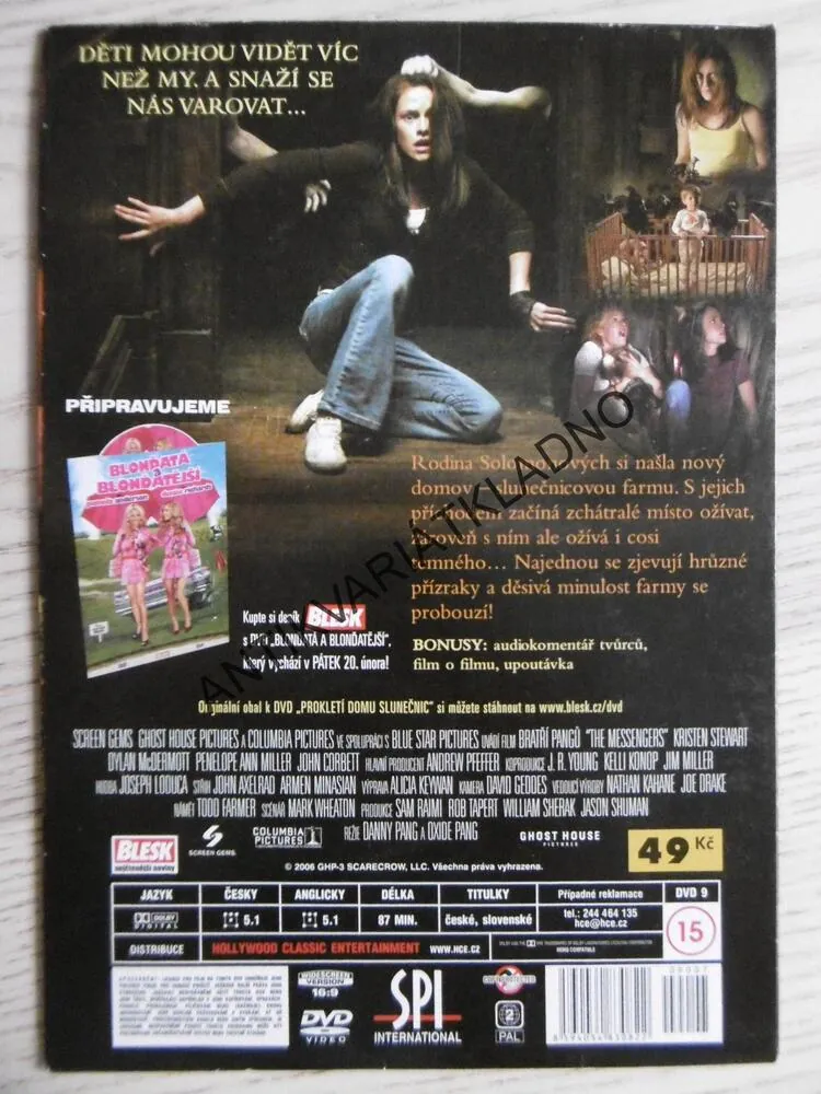 PROKLETÍ DOMU SLUNEČNIC, DVD FILM