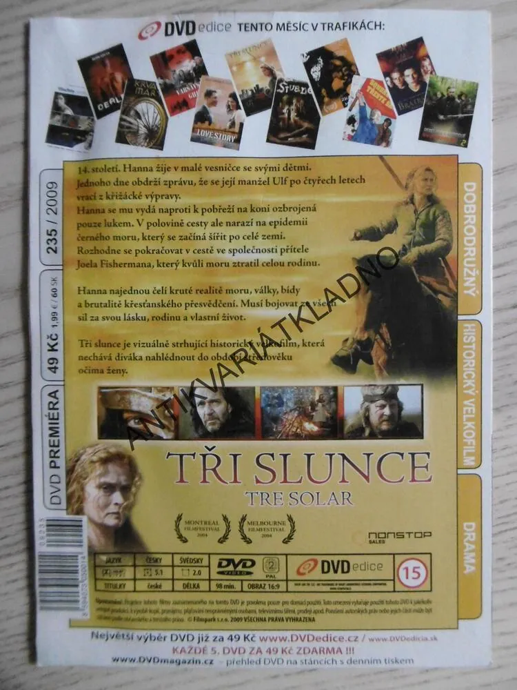 TŘI SLUNCE, DVD FILM