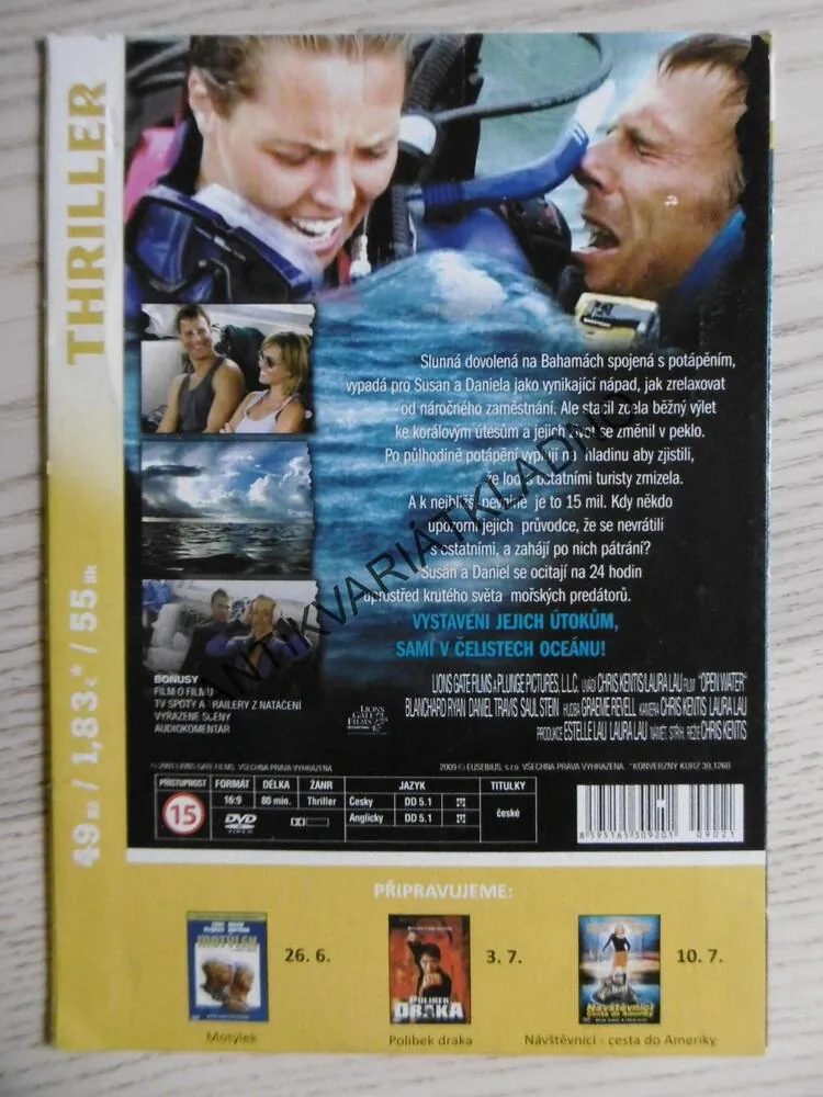 OTEVŘENÉ MOŘE, DVD FILM