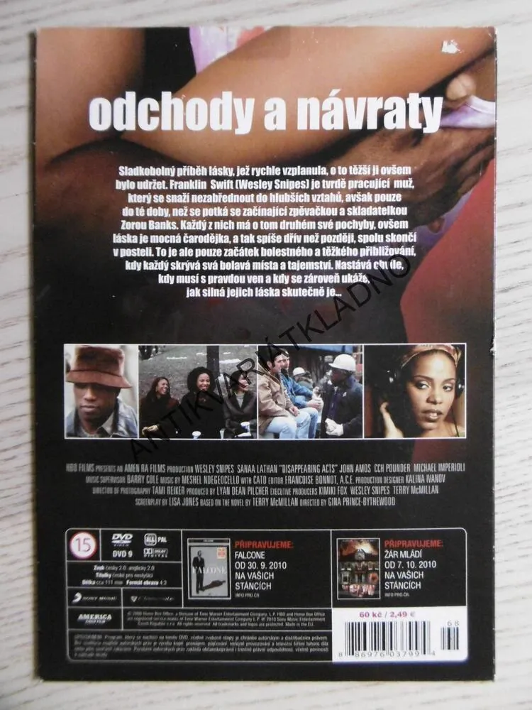 ODCHODY A NÁVRATY, DVD FILM