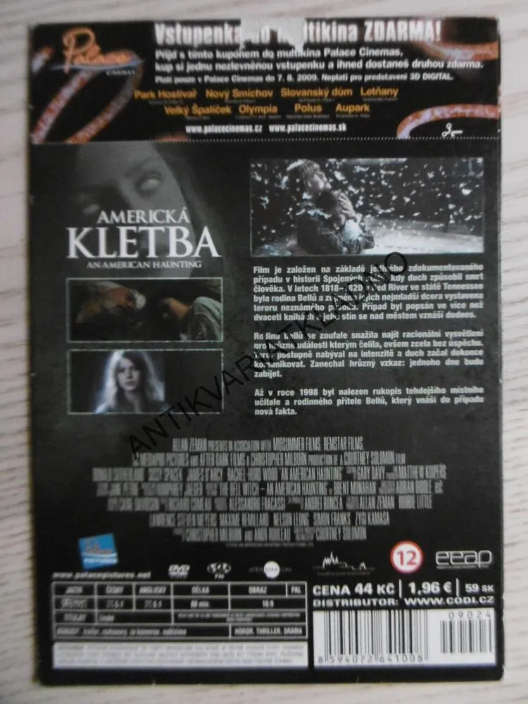 AMERICKÁ KLETBA, DVD FILM