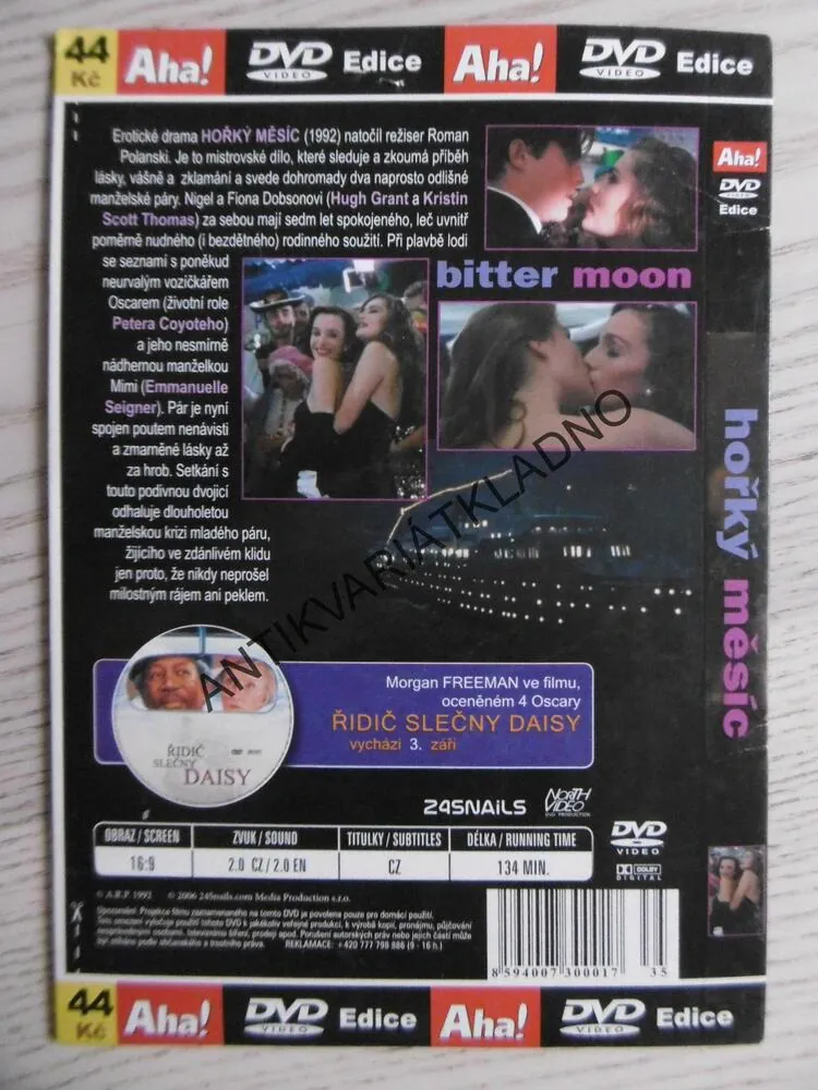 HOŘKÝ MĚSÍC, DVD FILM