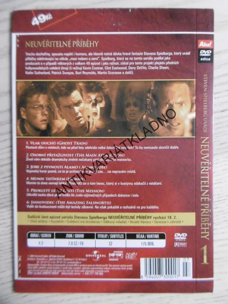 NEUVĚŘITELNÉ PŘÍBĚHY, DVD FILM