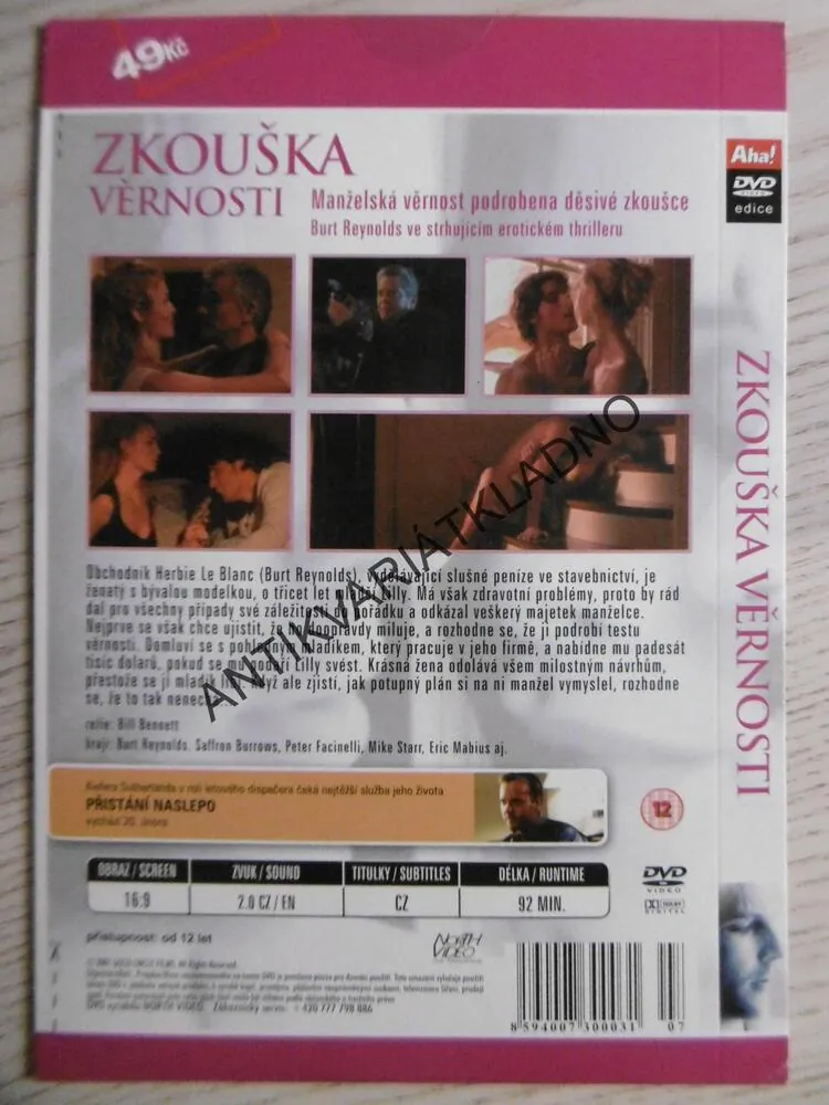 ZKOUŠKA VĚRNOSTI, DVD FILM