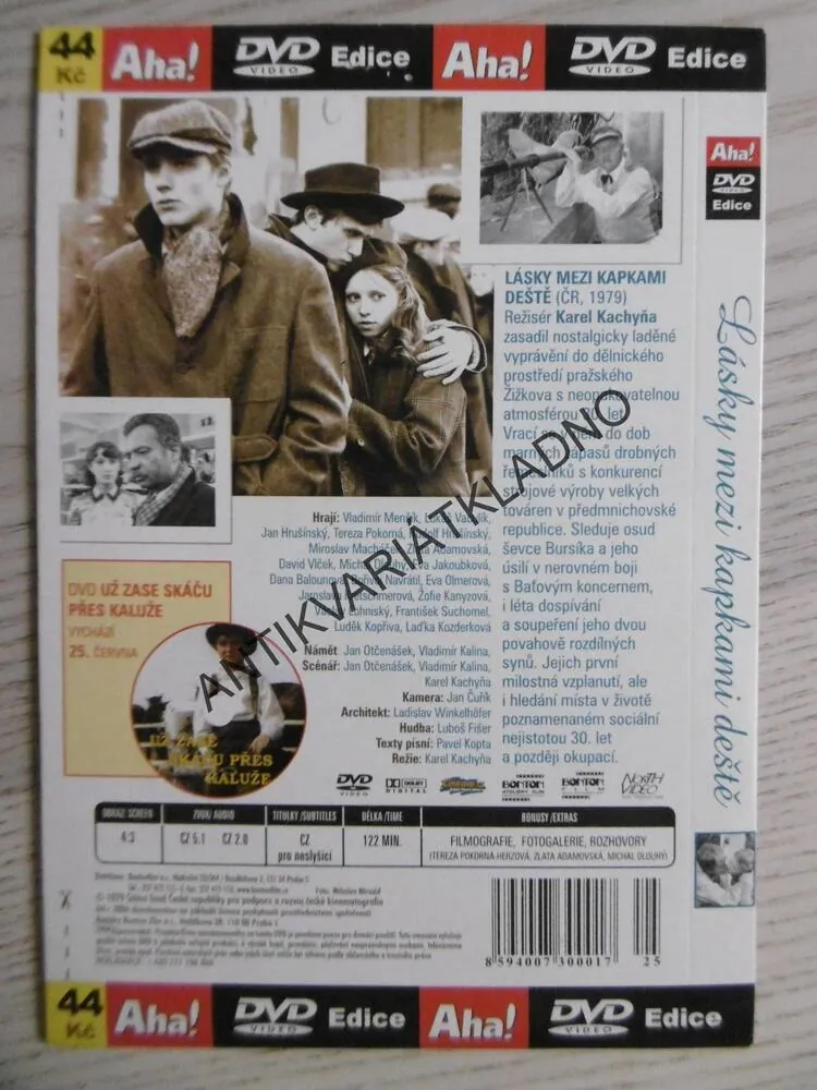LÁSKY MEZI KAPKAMI DEŠTĚ, DVD FILM ČR