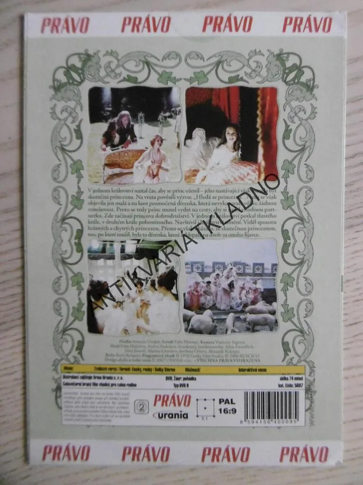 PRINCEZNA NA HRÁŠKU, DVD FILM ČR