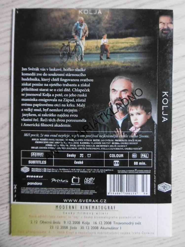 KOLJA, DVD FILM 