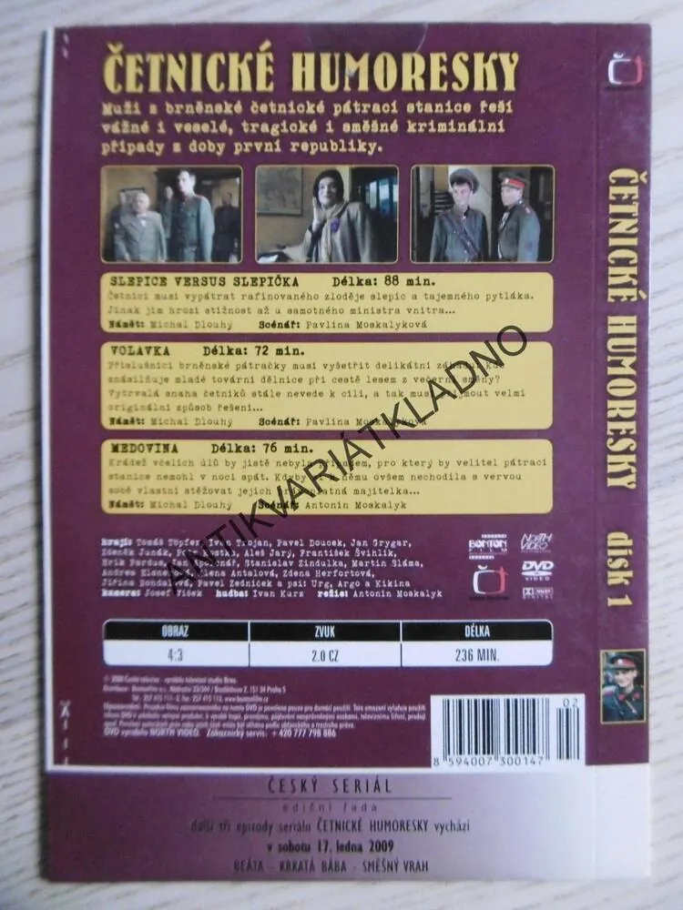 ČETNICKÉ HUMORESKY, DISK 1, DVD FILM