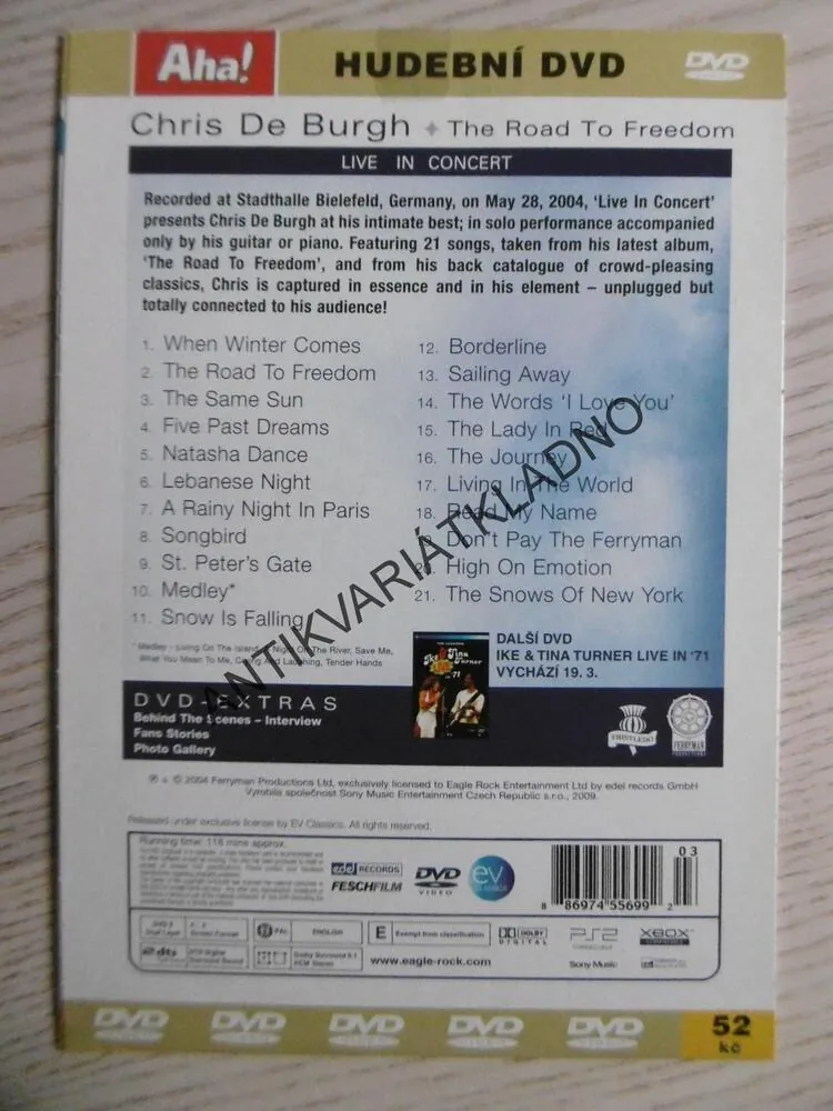 CHRIS DE BURGH, DVD HUDBA