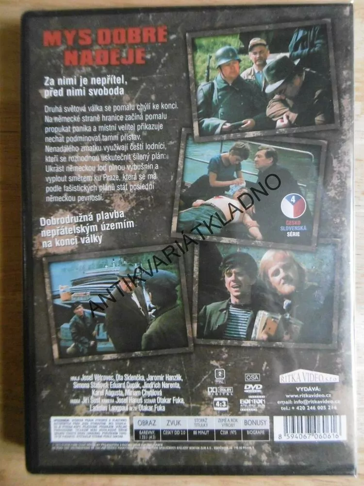 MYS DOBRÉ NADĚJE, HANZLÍK, VĚTROVEC, TEPLÝ, DVD FILM ČR