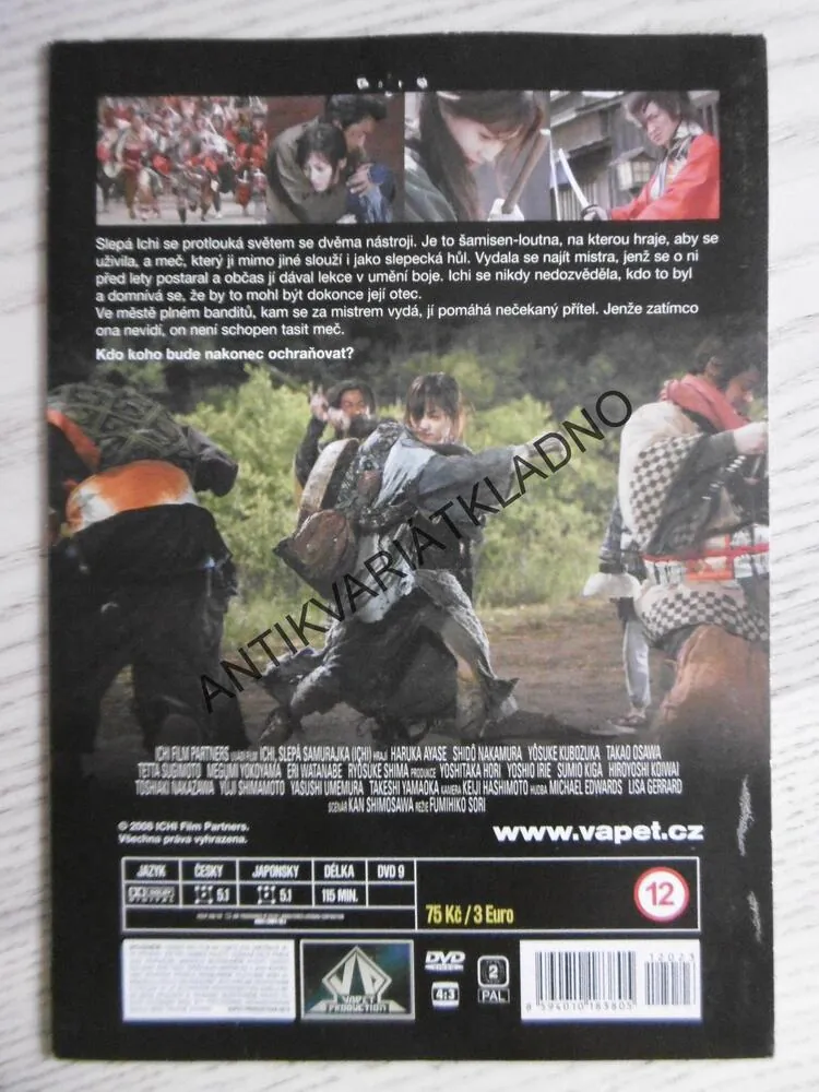ICHI - SLEPÁ SAMURAJKA, DVD FILM