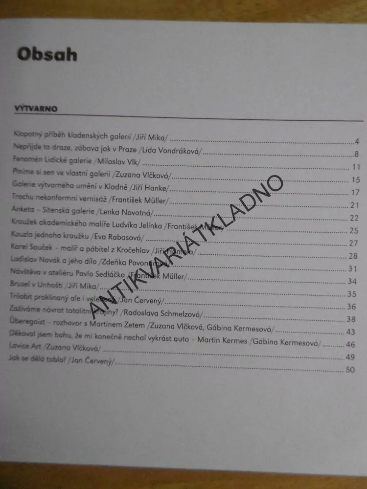 KLADNO ZÁPORNO 5., 2008, KULTURNÍ REVUE
