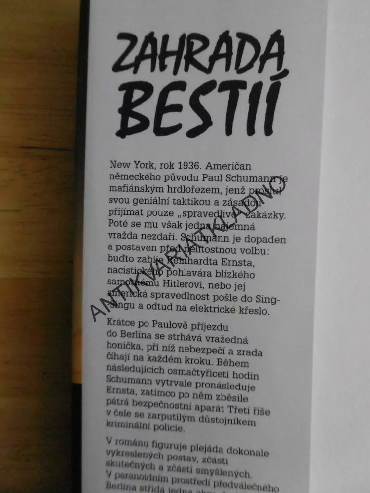 ZAHRADA BESTIÍ, JEFFERY DEAVER, **an