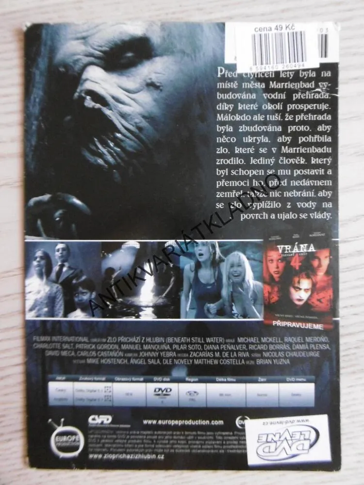 ZLO PŘICHÁZÍ Z HLUBIN, DVD FILM