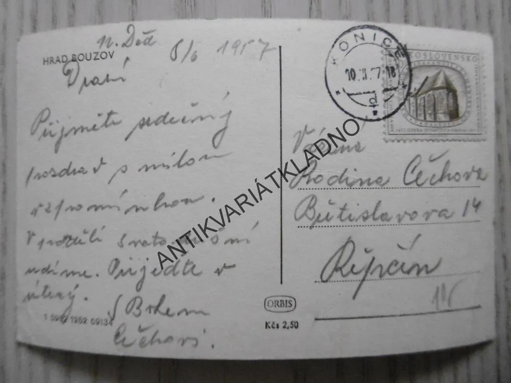 HRAD BOUZOV, VĚŽ, 1957, OKRES OLOMOUC