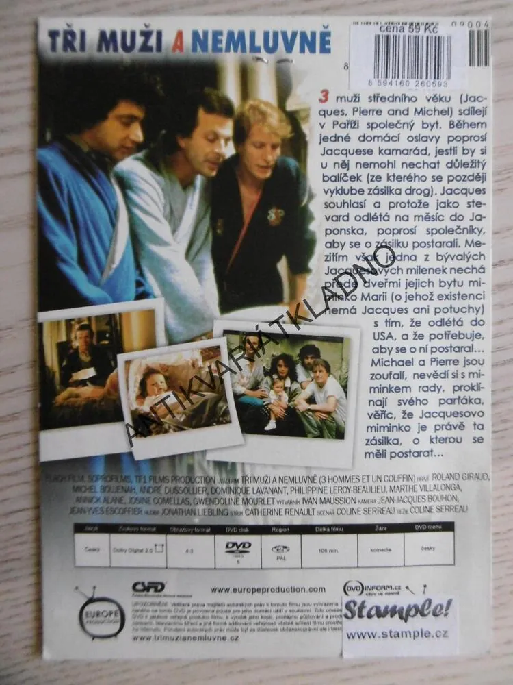 TŘI MUŽI A NEMLUVNĚ, DVD FILM
