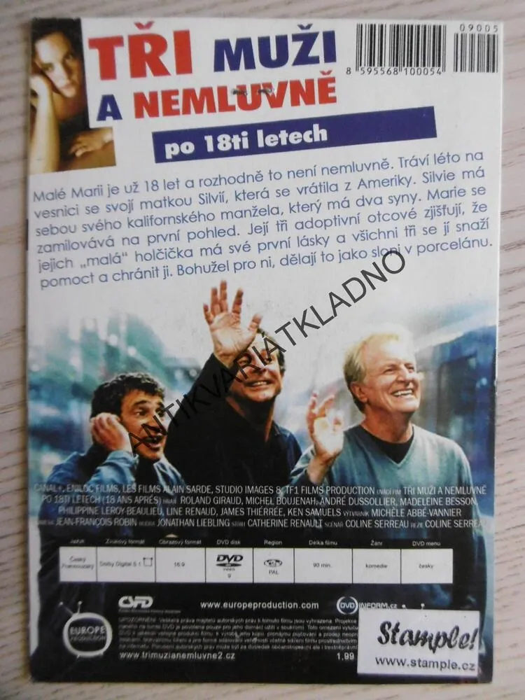 TŘI MUŽI A NEMLUVNĚ PO 18 LETECH, DVD FILM