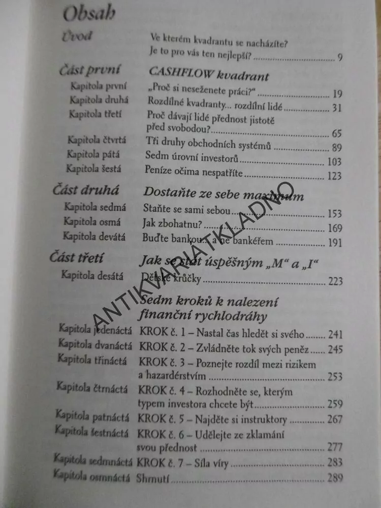 CASHFLOW KVADRANT, BOHATÝ TÁTA RADÍ , KIYOSAKI, **an