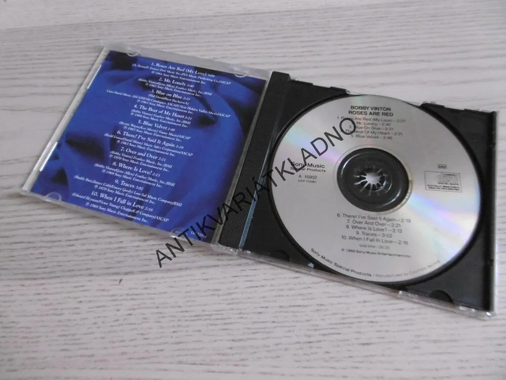 BOBBY VINTON,  BLUE VELVET, CD HUDBA