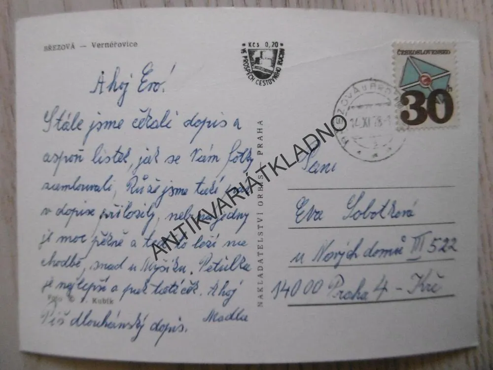 BŘEZOVÁ, VERNÉŘOVICE, 1978, OKRES NÁCHOD