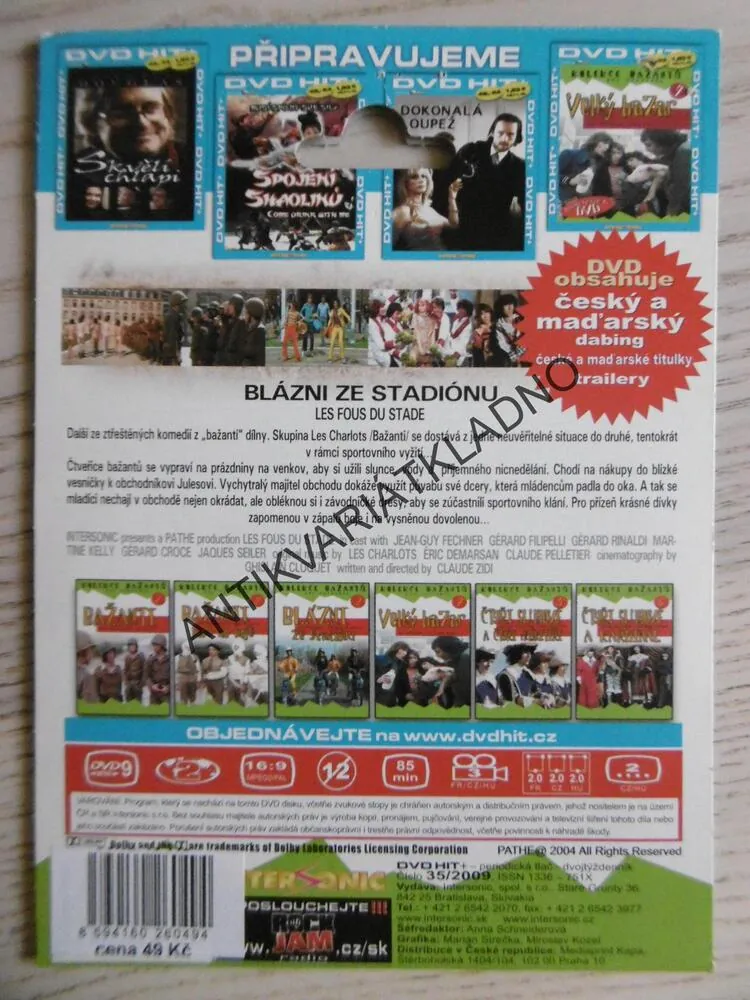 BAŽANTI 3, BLÁZNI ZE STADIÓNU, DVD FILM