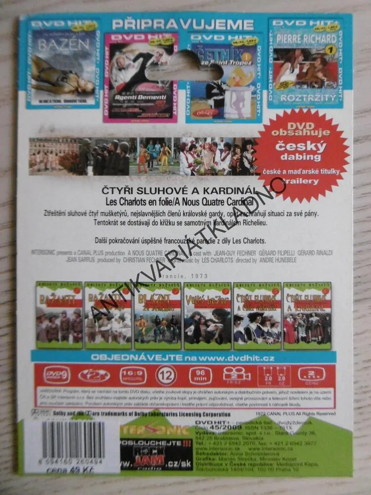 BAŽANTI 6, ČTYŘI SLUHOVÉ A KARDINÁL, DVD FILM