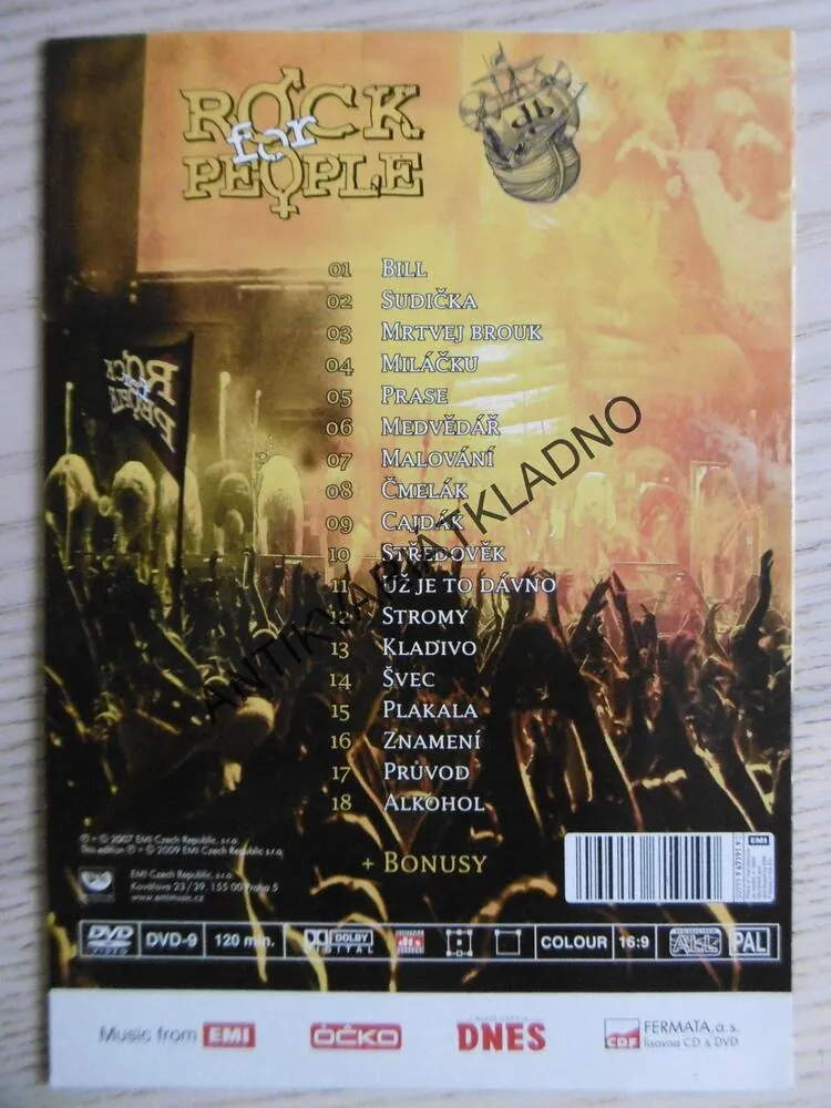 DIVOKEJ BILL, ROCK FOR PEOPLE, DVD HUDBA