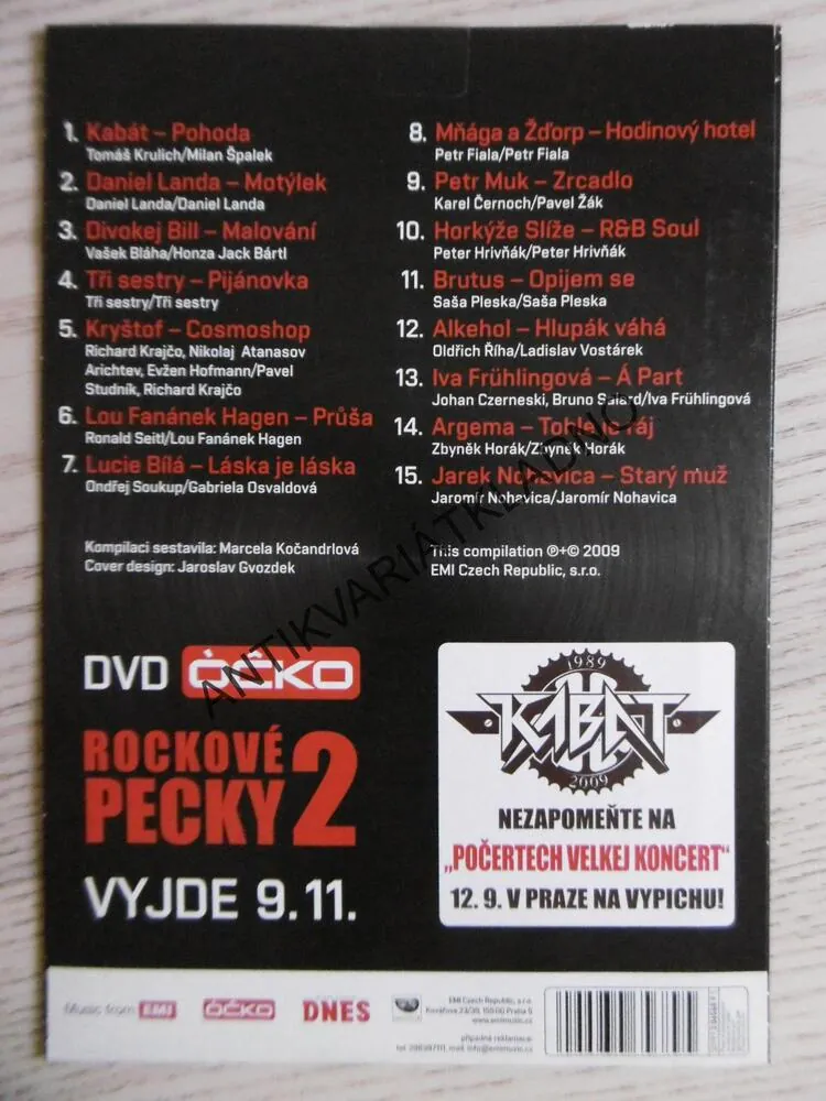 ROCKOVÉ PECKY 1, DVD HUDBA