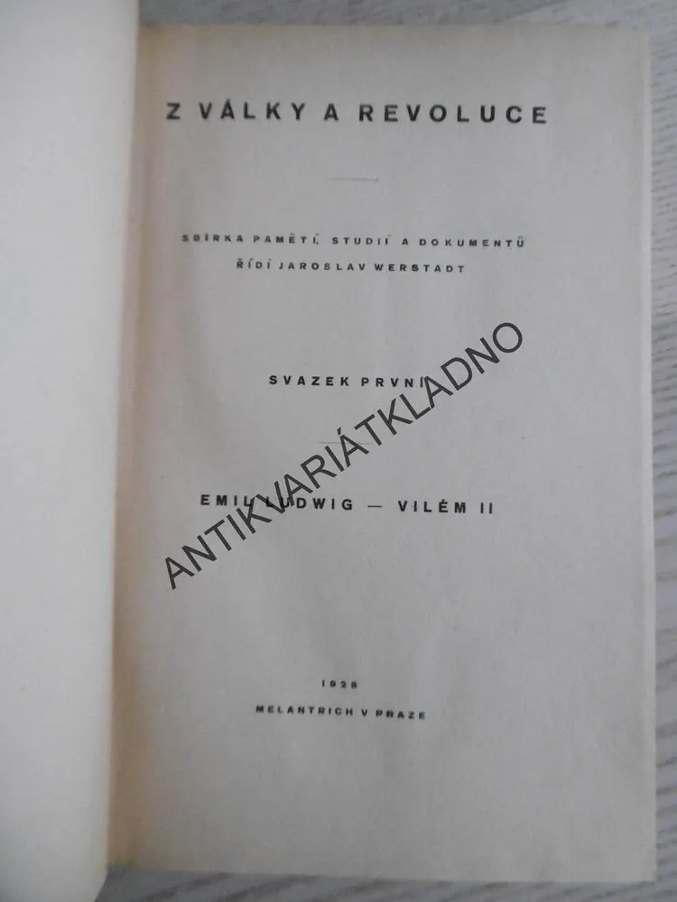 VILÉM II., EMIL LUDWIG, **an