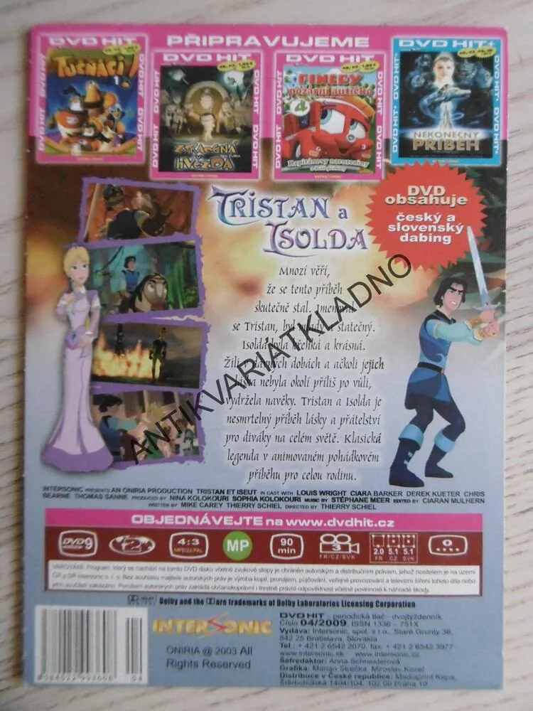 TRISTAN A ISOLDA, DVD FILM 