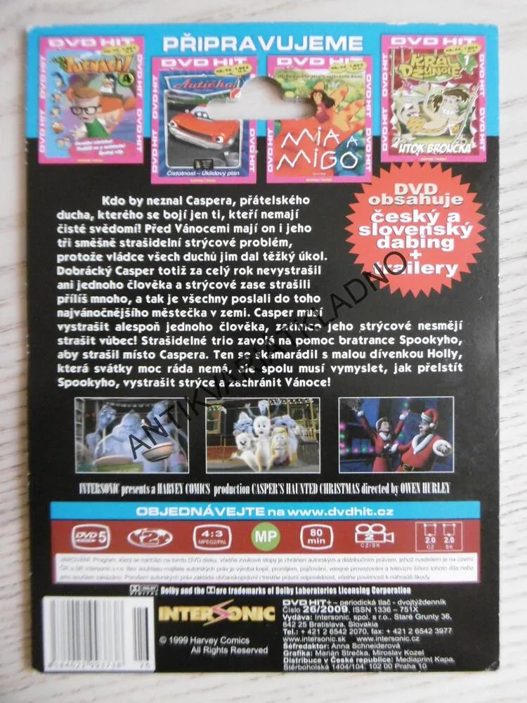 CASPER A STRAŠIDELNÉ VÁNOCE, DVD FILM 