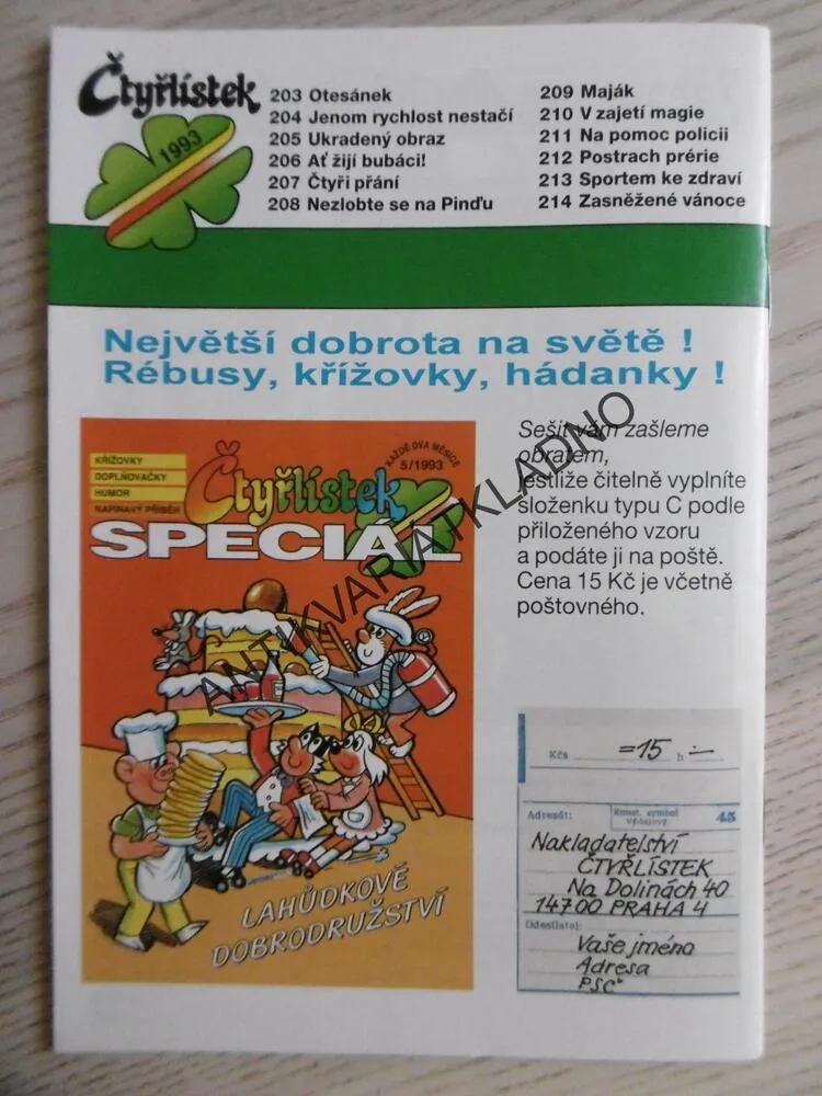 ČTYŘLÍSTEK 212 - POSTRACH PRÉRIE
