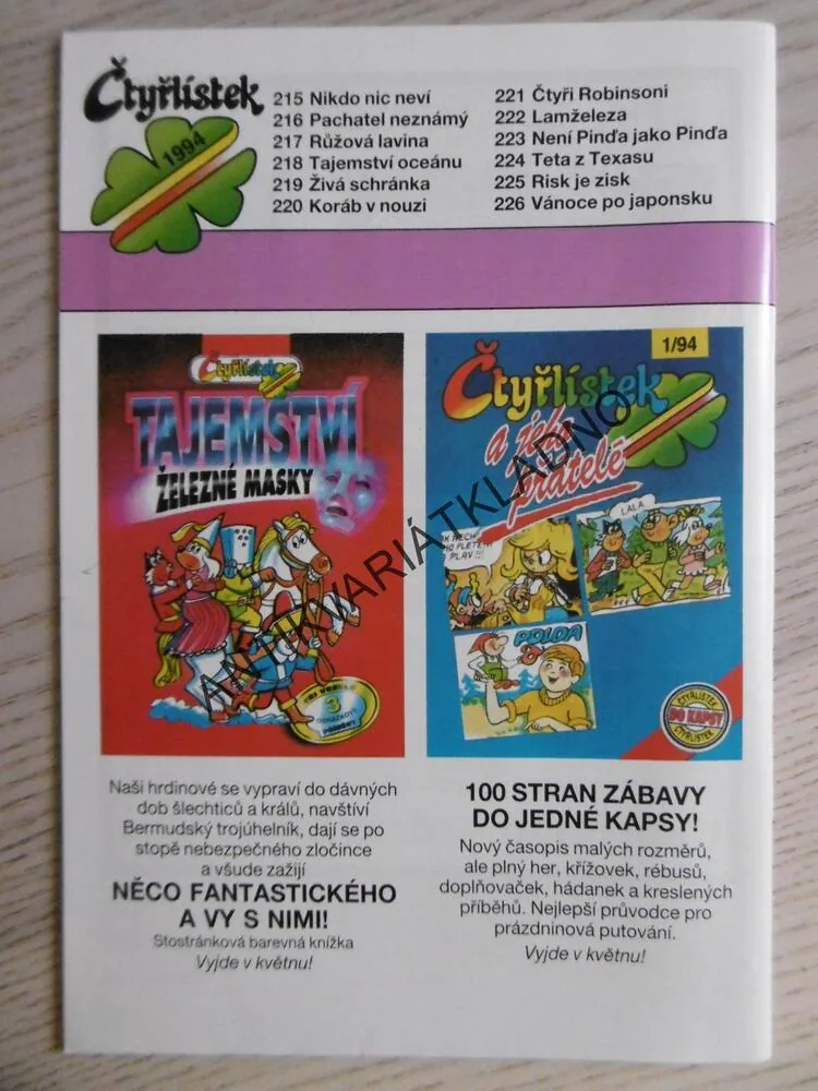 ČTYŘLÍSTEK 218 - TAJEMSTVÍ OCEÁNU